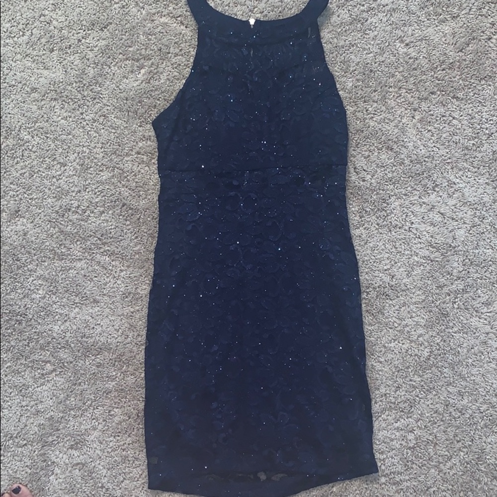 Sparkly Navy Blue Homecoming / Prom Dress